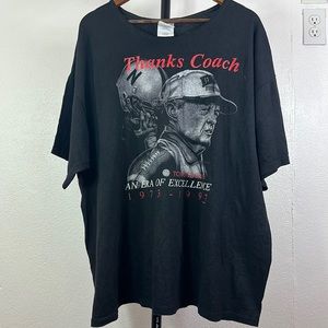 Gildan Mens Large Black TShirt Thanks Coach Tom Osborne 1973-1997